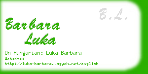 barbara luka business card